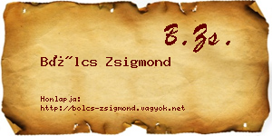 Bölcs Zsigmond névjegykártya