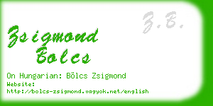 zsigmond bolcs business card