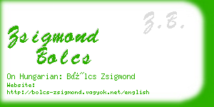 zsigmond bolcs business card